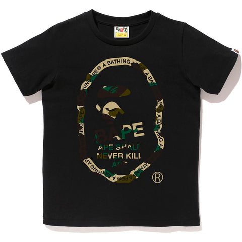 1ST CAMO TEXT APE HEAD TEE LADIES