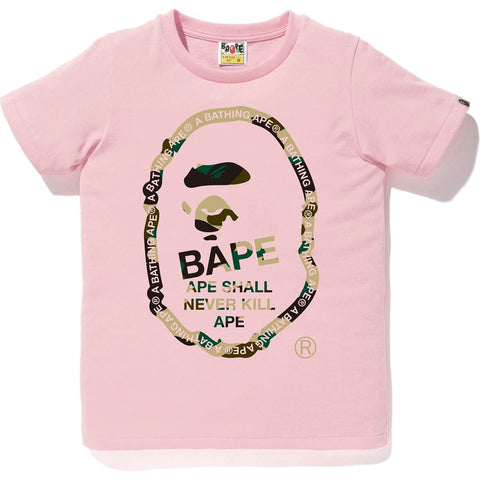 1ST CAMO TEXT APE HEAD TEE LADIES