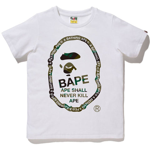 1ST CAMO TEXT APE HEAD TEE LADIES