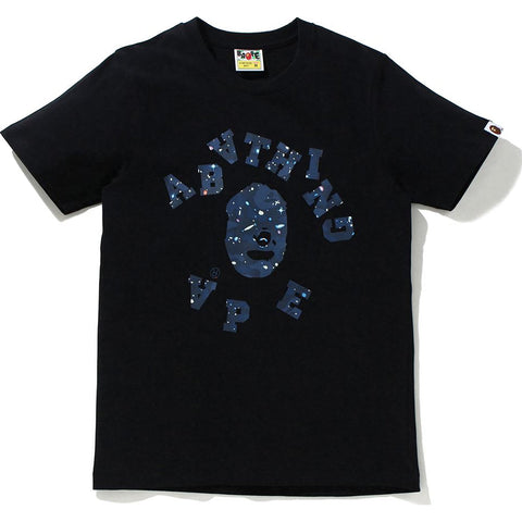 SPACE CAMO BROKEN COLLEGE TEE LADIES
