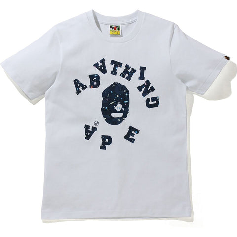 SPACE CAMO BROKEN COLLEGE TEE LADIES