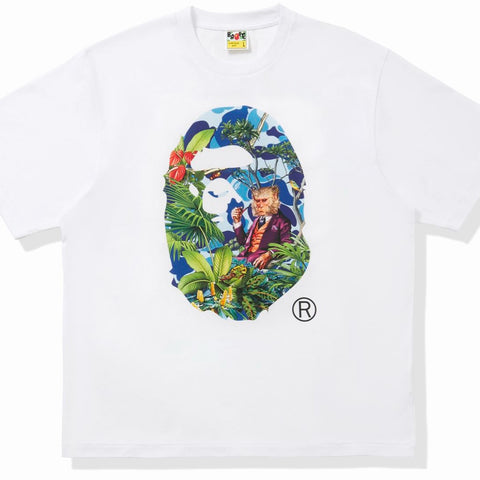 BAPE X MONKEY 47 APE HEAD TEE MENS