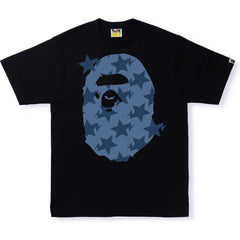 DENIM STA PATTERN BIG APE HEAD TEE MENS