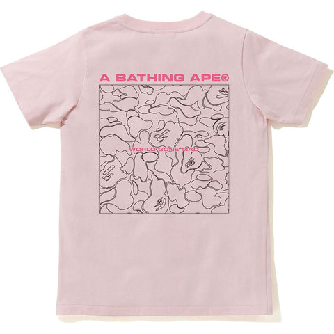 A BATHING APE LINE CAMO TEE LADIES