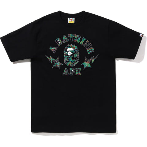 BAPE THERMOGRAPHY POLYGON COLLEGE TEE M