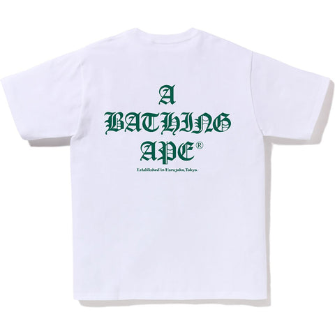 A BATHING APE LOGO TEE MENS