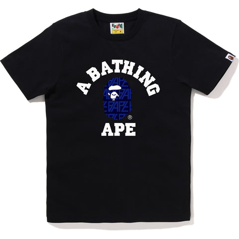 BAPE LOGO MONOGRAM COLLEGE TEE L C