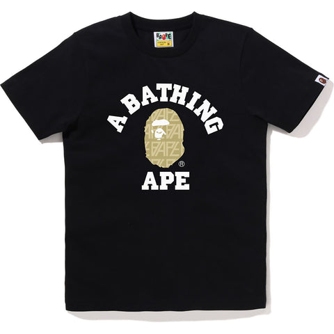 BAPE LOGO MONOGRAM COLLEGE TEE L C