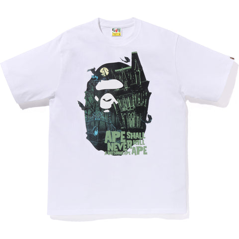 HALLOWEEN BAPE MANSION APE HEAD TEE MENS