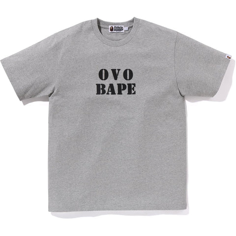 BAPE X OVO STENCIL LOGO TEE MENS