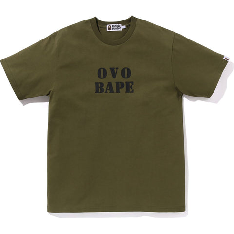 BAPE X OVO STENCIL LOGO TEE MENS