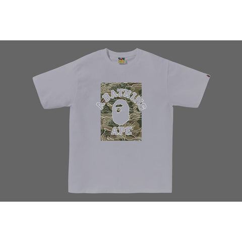 LAYERED LINE CAMO ON COLLEGE TEE MENS