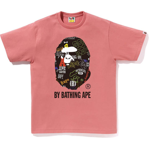 HAND DRAW PATTERN BY BATHING APE TEE MENS