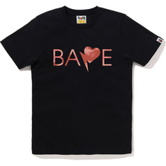 1ST CAMO HEART BAPE LOGO TEE LADIES