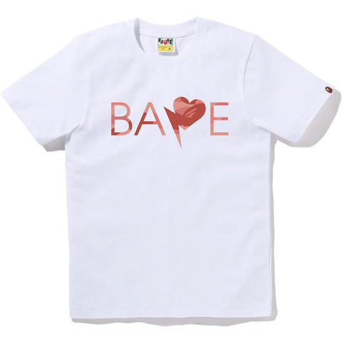 1ST CAMO HEART BAPE LOGO TEE LADIES