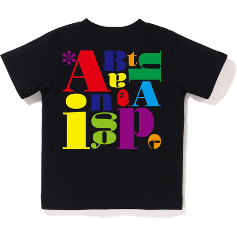 COLORFUL A BATHING APE LOGO TEE KIDS