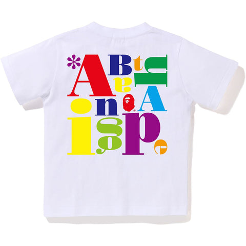 COLORFUL A BATHING APE LOGO TEE KIDS