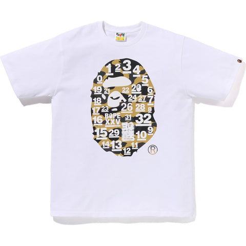 A BATHING APE 32ND ANNIV. 1ST CAMO BIG APE HEAD TEE MENS