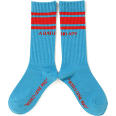 A BATHING APE LINE SOCKS LADIES