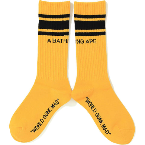 A BATHING APE LINE SOCKS LADIES