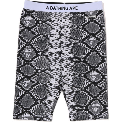 BAPE SNAKE PATTERN BIKER SHORTS LADIES