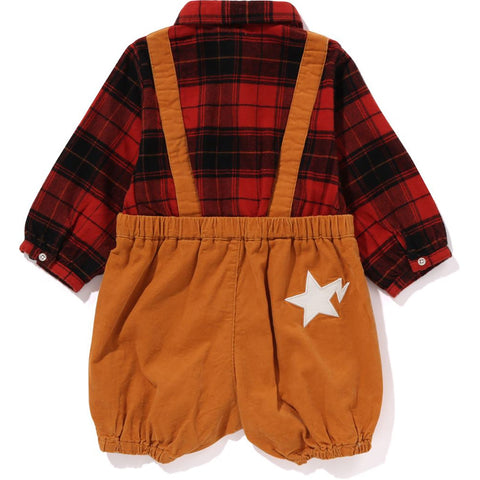 APE HEAD SUSPENDERS PANTS LAYERED ROMPERS KIDS