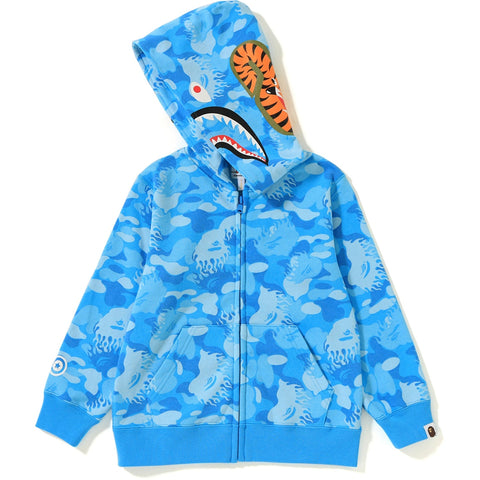 FIRE CAMO SHARK ZIP HOODIE KIDS