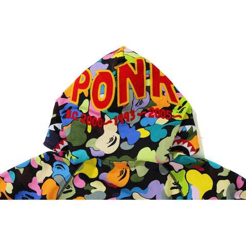 MULTI CAMO SHARK FULL ZIP HOODIE LADIES