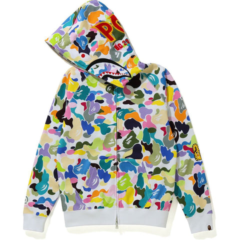 MULTI CAMO SHARK FULL ZIP HOODIE LADIES