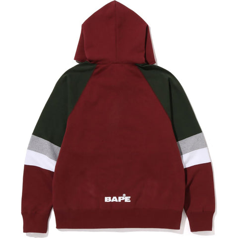 BAPE HOCKEY GRAPHIC RELAXED FIT FULL ZIP HOODIE MENS