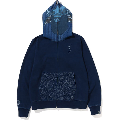 SAMURAI INDIGO FULL ZIP HOODIE M