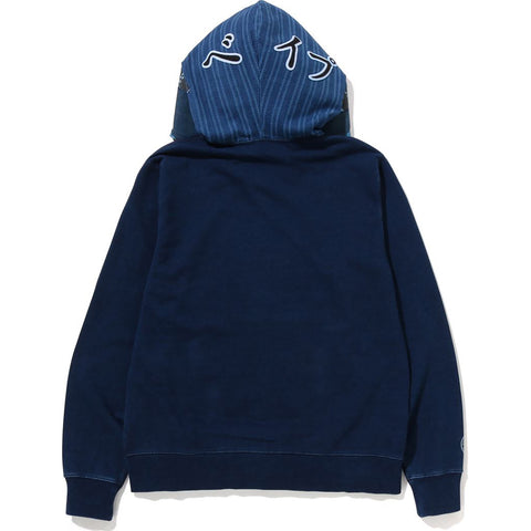 SAMURAI INDIGO FULL ZIP HOODIE M