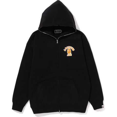 COLLEGE PATCHED OVERSIZED FULL ZIP HOODIE L