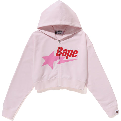 BAPE STA CROPPED ZIP HOODIE L