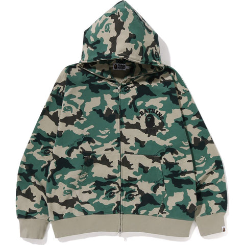 WOODLAND CAMO LOOSE FIT FULL ZIP HOODIE M