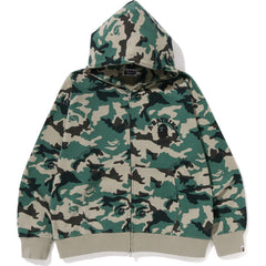 WOODLAND CAMO LOOSE FIT FULL ZIP HOODIE M