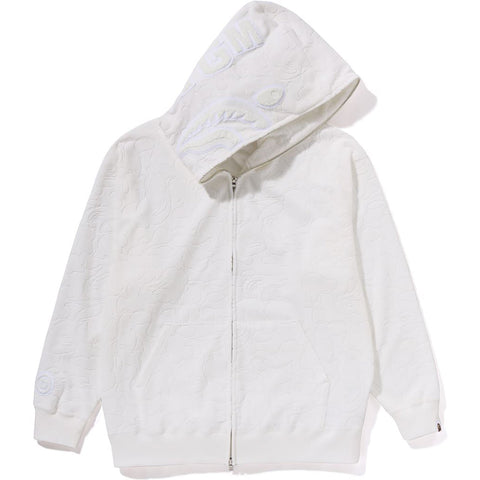 LINE CAMO TERRY TOWEL SHARK ZIP HOODIE MENS