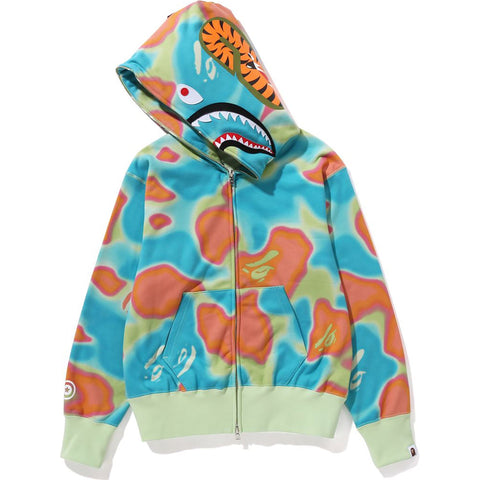 LIQUID CAMO SHARK FULL ZIP HOODIE WIDE FIT LADIES