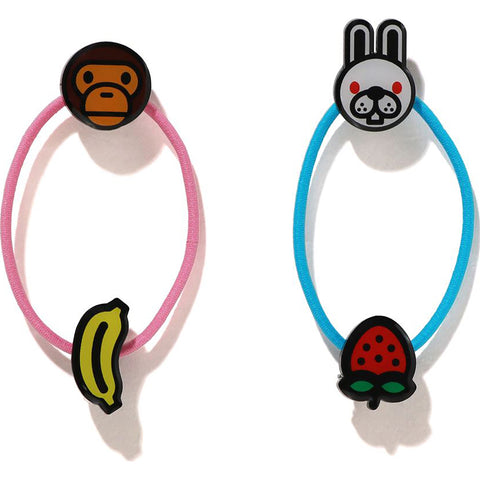 BABY MILO FRIENDS FRUIT HAIR RUBBER BAND SET K