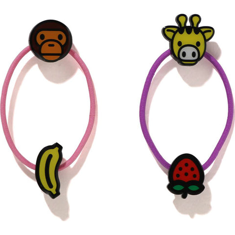 BABY MILO FRIENDS FRUIT HAIR RUBBER BAND SET K