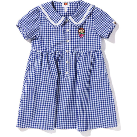 GINGHAM CHECK SAILOR COLLAR ONEPIECE KIDS