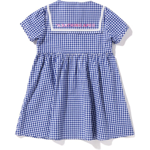GINGHAM CHECK SAILOR COLLAR ONEPIECE KIDS