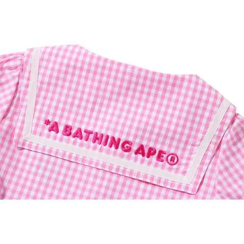GINGHAM CHECK SAILOR COLLAR ONEPIECE KIDS