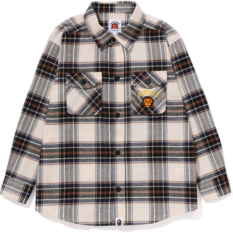 CHECK BABY MILO EMBROIDERY SHIRT KIDS