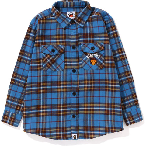 CHECK BABY MILO EMBROIDERY SHIRT KIDS