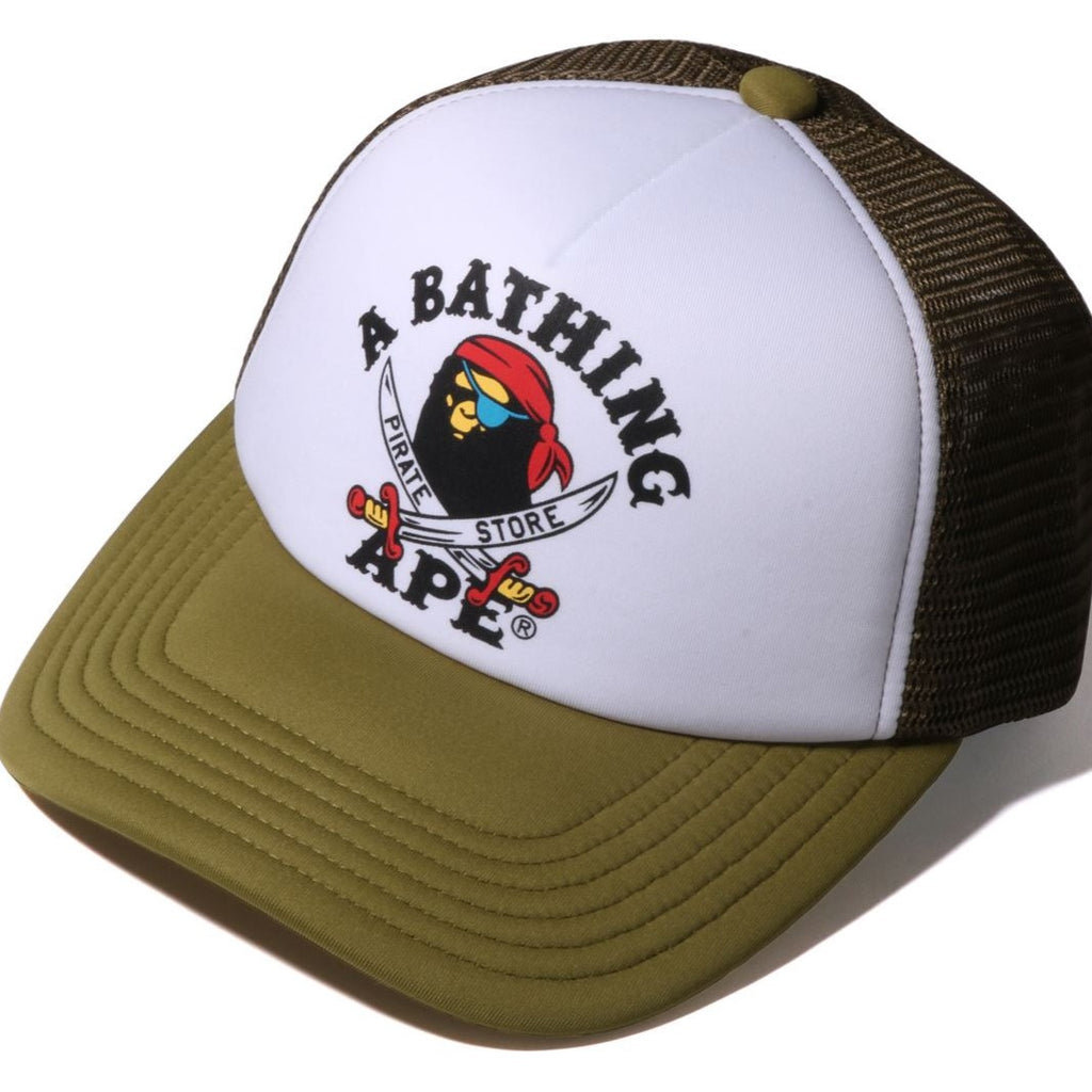 APE CROSSBONE COLLEGE MESH CAP MENS | us.bapepirate.com