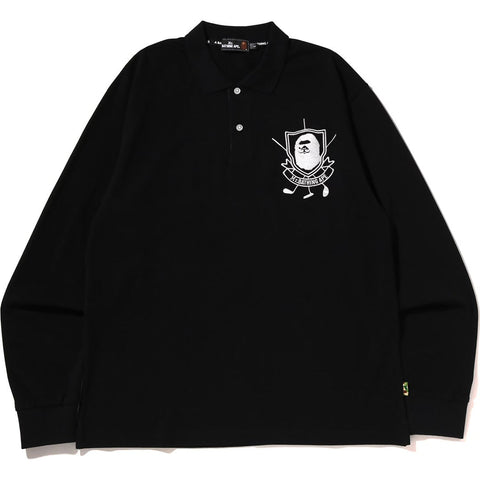 MR. BATHING APE LONG SLEEVE POLO MENS