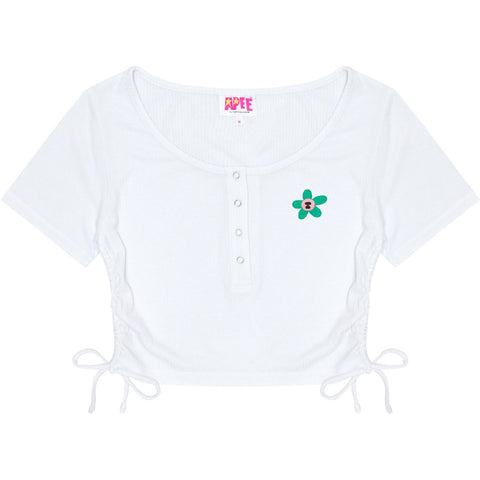 APEE DRAWSTRING SIDES CROPPED TOP LADIES