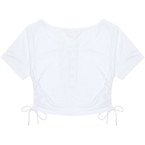 APEE DRAWSTRING SIDES CROPPED TOP LADIES
