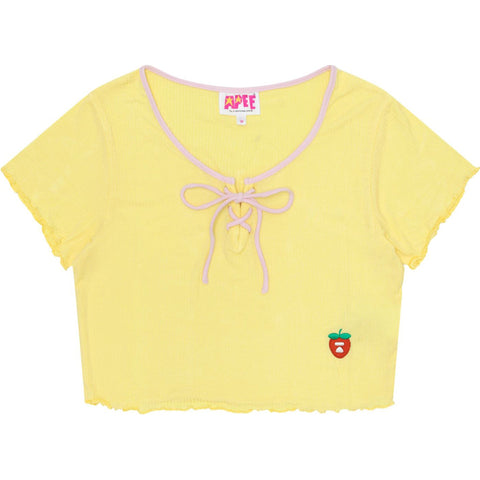APEE LACE-UP CROPPED TOP LADIES